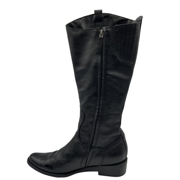 Matisse Womens 8  Sargent Black Leather Zip Riding Boots Button Brazil Made Goth - Picture 4 of 16